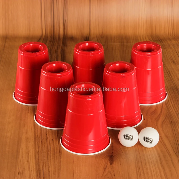 Party Supplies Eco-Friendly Disposable PP 16oz Plastic Red  Cup Beer Cups