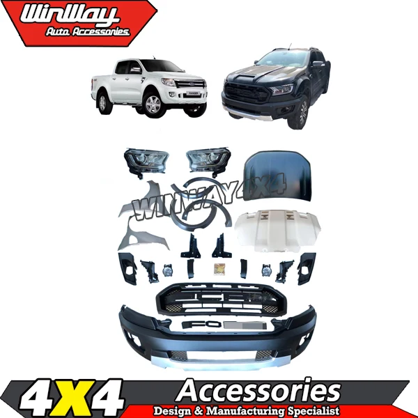 2012-2015 высококачественные автомобильные накладки на крылья для Ranger T6 upgrade до raptor 2019