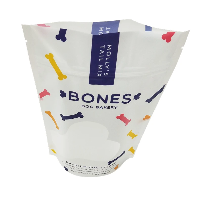 Top quality amazing price sealing plastic snack food dog pet food zip lock packaging bag with window