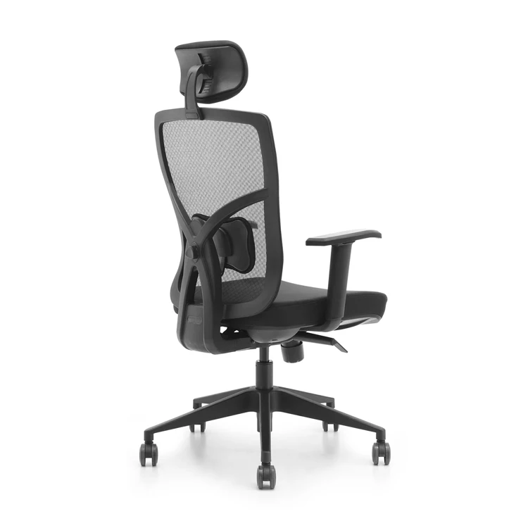 Дешевые Современные Сетки офисный стул с поясничной нейлоновой базой