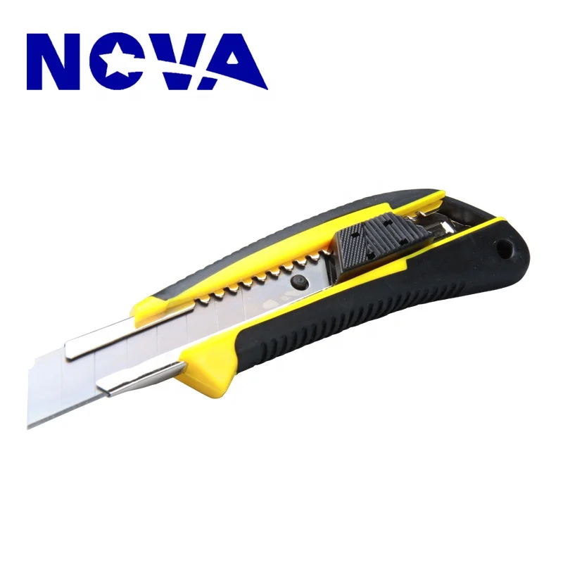 18 mm plastic sliding button snap off handy cutter knife