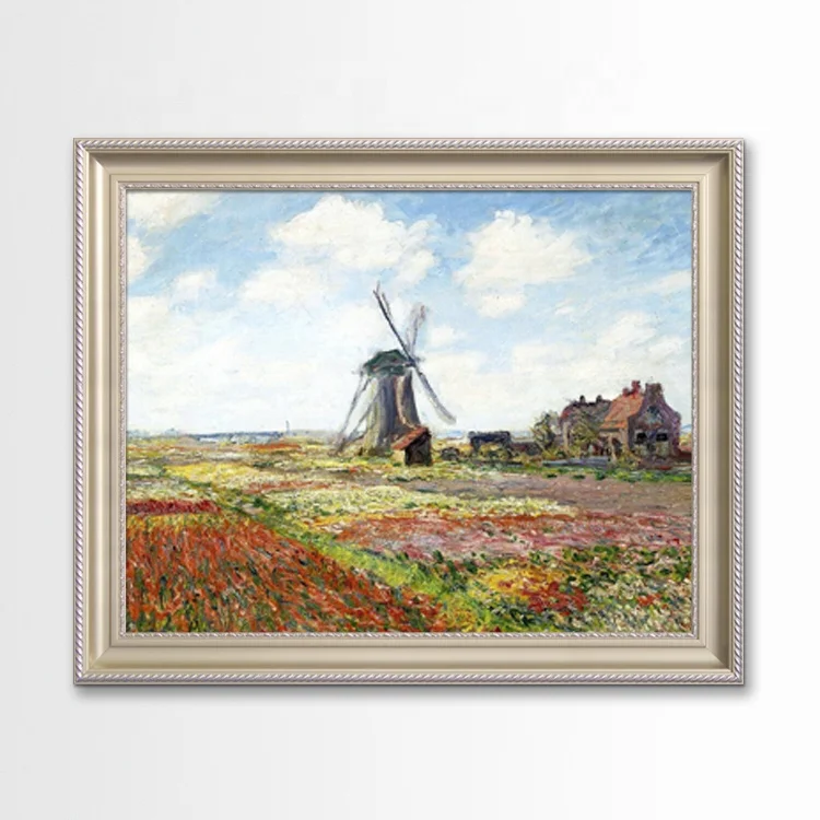 
Old Master Claude Monet Famous Windmill Oil Painting Reproduction for Hall Decoration hotels 