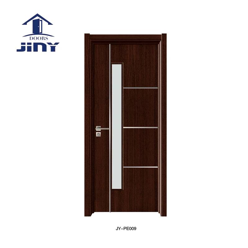 
Decorative Panel Design PVC Coated Solid Wooden Door 