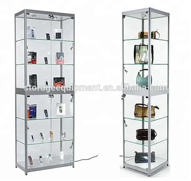 HANG wall mounted led display cabinets with glass door