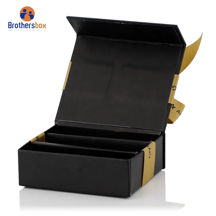 Handmade black cardboard gift box