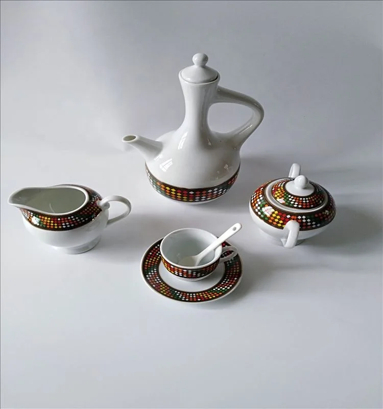 2021 new design 17pcs ethiopian coffee set tilet design for coffee ceremony traditional culture