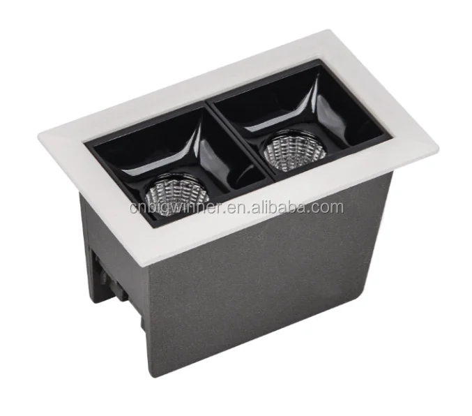 
High quality hotel lighting 45*45 square 2w recessed led downlight 