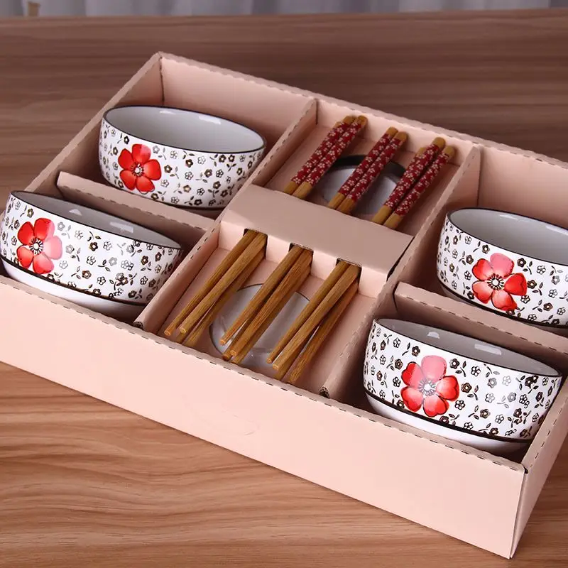 
Japanese Bowl Set includes 4 Bowls and 4 chopsticks in gift box. 