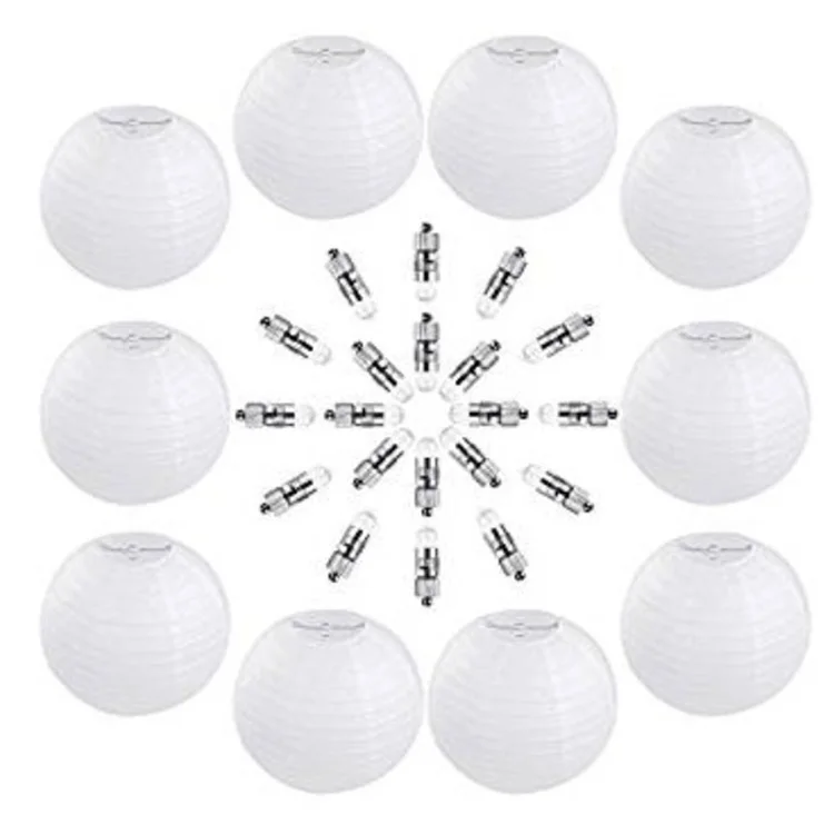 
Chinese round white led paper lantern 