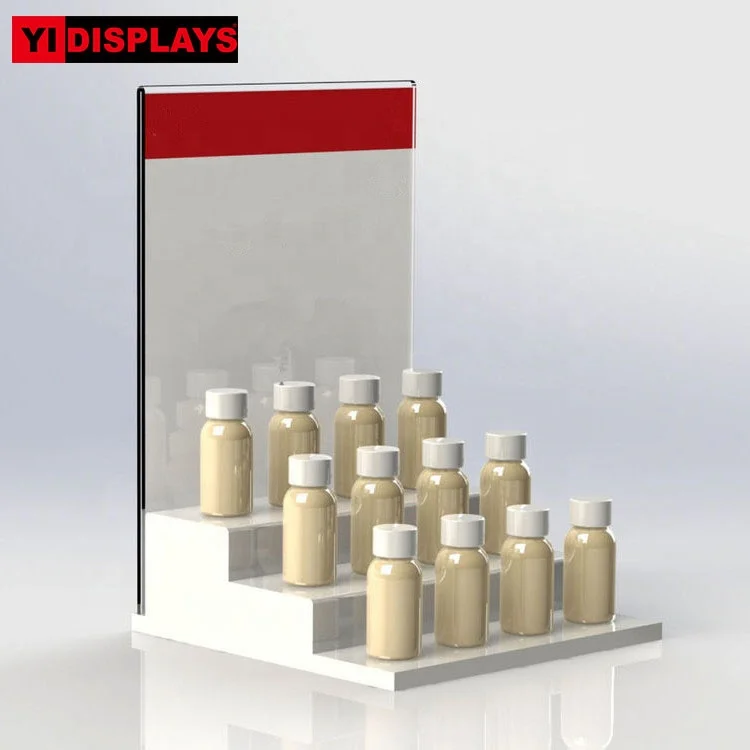 Трехуровневая Акриловая косметическая витрина подставка для парфюма органайзер губной помады