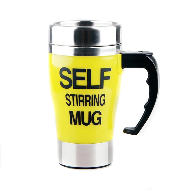 
Wholesale Lazy 350ml Double Insulated Self Stirring Coffee Mug Cup with AAA Batteries 