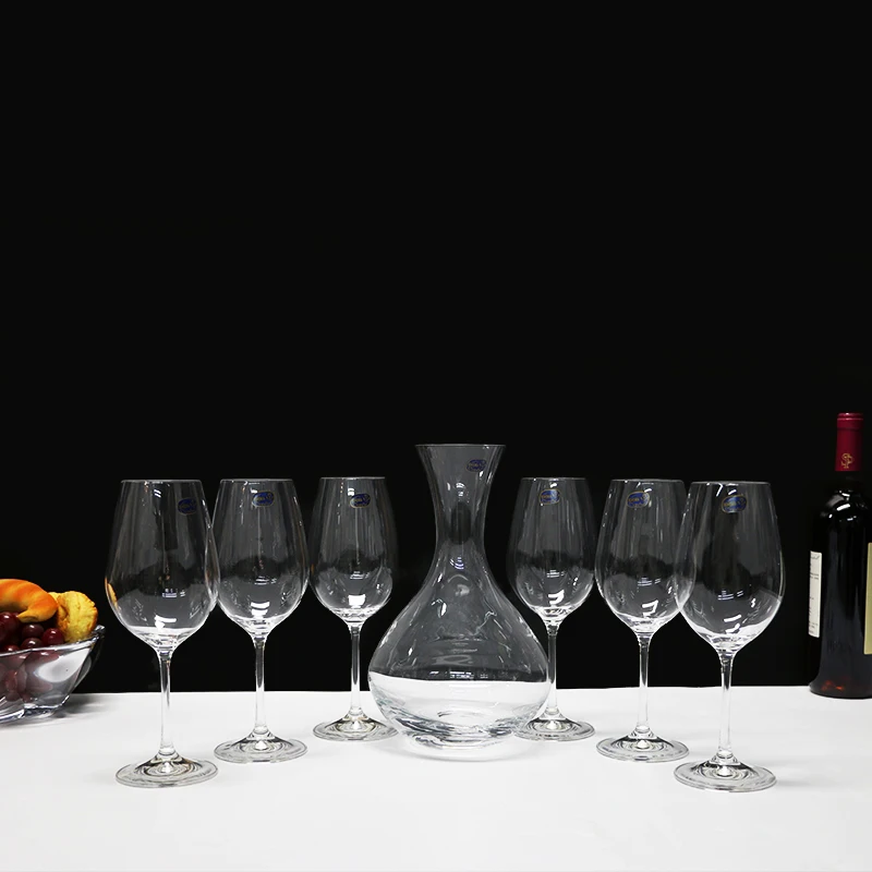 wine decanter crystal decanter with 6 stemware