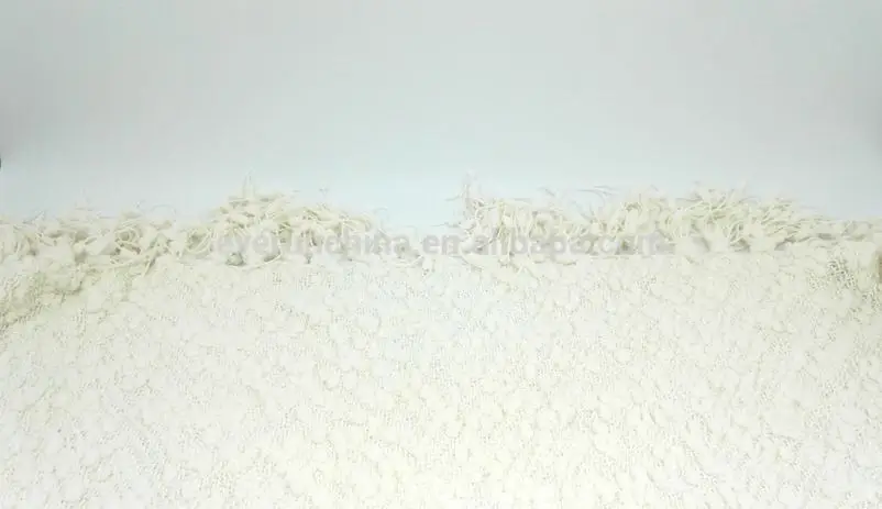 acrylic fashion pompon machine woven plaid throw blanket,with fringe,stock in white and camel color