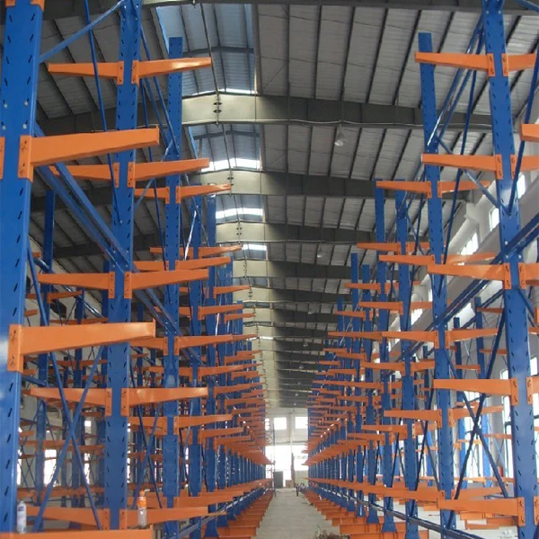 Сверхпрочная металлическая Регулируемая складская двухсторонняя консольная стойка