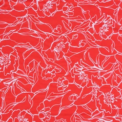 95 rayon 5 spandex digital flower printed elastic French terry cloth fabric for women hoodies