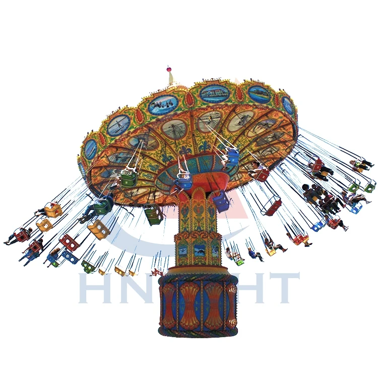 Luna park amusement equipment thrilling flying chair swing  funfair rides for sale