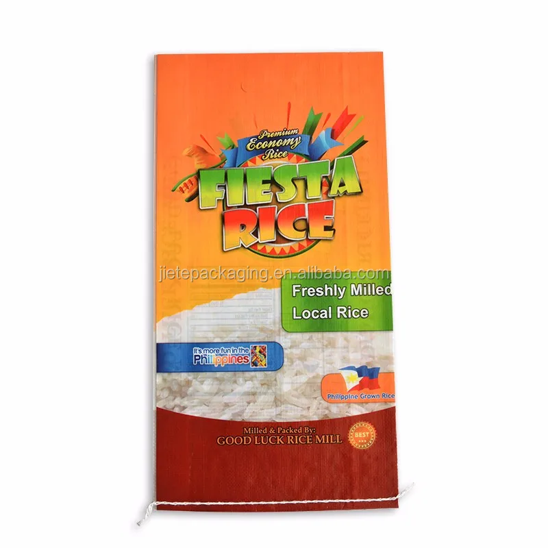plastic packaging VMPET bopp laminated moisture proof pp woven rice shipping bag sack 25kg