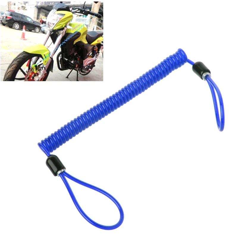 150cm Alarm Disc Lock Security Anti Thief Motorbike Accessories Motorcycle Wheel Disc Brake Bag And Reminder Spring Cable