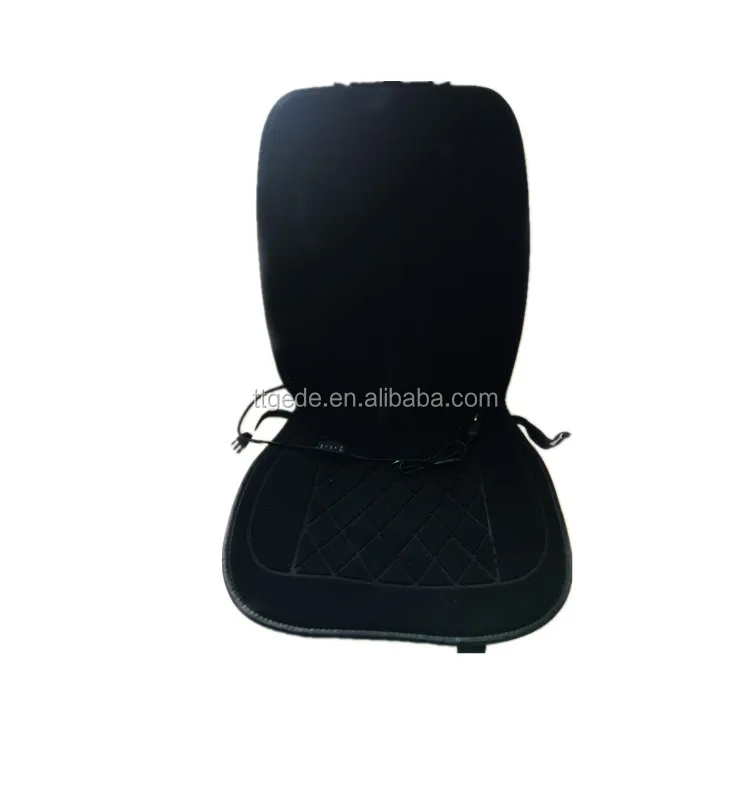 GEDE 12V Car Seat Heated Cushion Hot Cover Plush Heater Winter Warmer Cushion Black