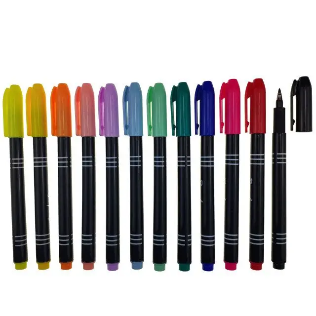 
Customized tip multi color washable fabric marker pen permanent marker textile marker 