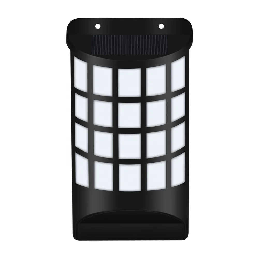 led outdoor wall mounted garden sensor  landscape emergency lamps flickering yard solar fence  fire dancing flame wall light