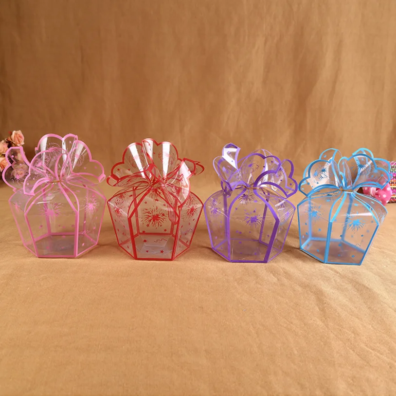 Fancy PVC box transparent folding clear plastic packaging box
