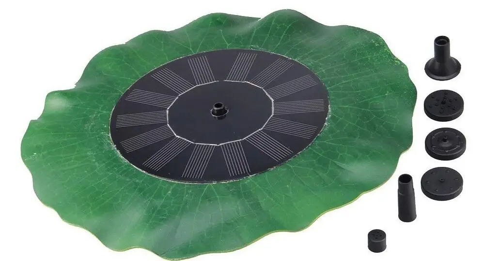 Solar floating fountain with decorative lily surround Lotus leaf solar powered fountain pump for Garden Pond