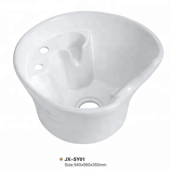 JXSY01 Salon Types Of Wash Basins Ceramic Backwash Basins For Hairdresser