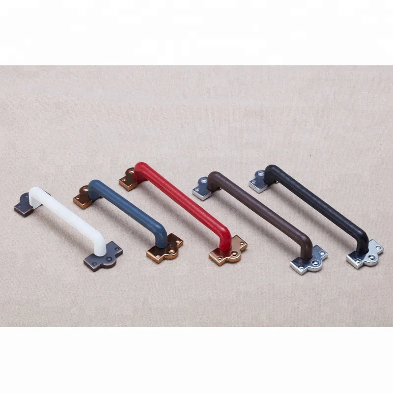 New design furniture hardware cabinet drawer leather handle,leather furniture handle,leather cabinet handle