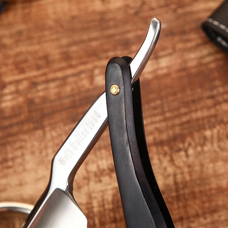 Cut Throat Shaving Straight Razor Carbon Steel Barber Sharpen Straight Razor Shave German Safty Shaver Throat Wooden Razors