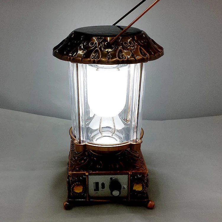 Hot Selling 12V Solar LED Rechargeable Camping Light Battery Power Source Aluminum Alloy Flashlight 6V Input Voltage