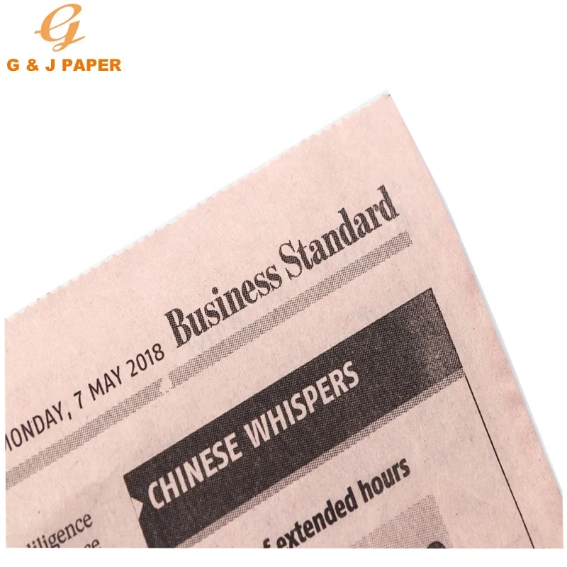 
China Manufacturer Blank Plain Newsprint Sheets Packing 