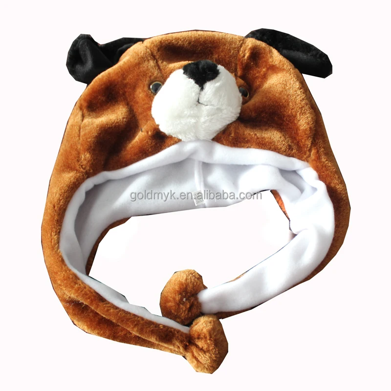 newest style customized soft plush animal hat for winter