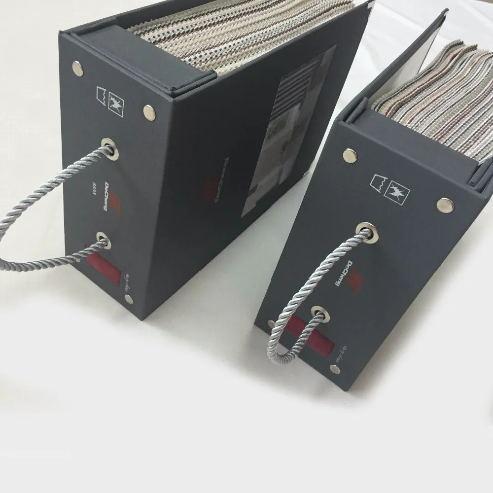 2016 New design curtain sample chrome catalogue book