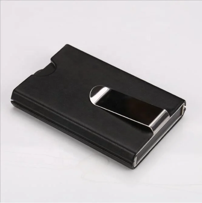 
Guangzhou debit credit card holder case minimalist wallet pull tab RFID blocking customised OEM card holders with money clip 