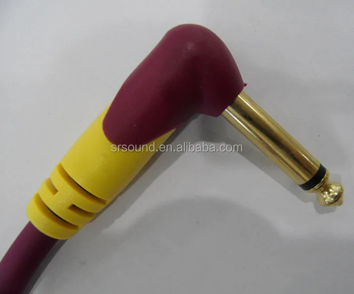 Guitar Instrument Patch Cable Cord with Right Angled Plug