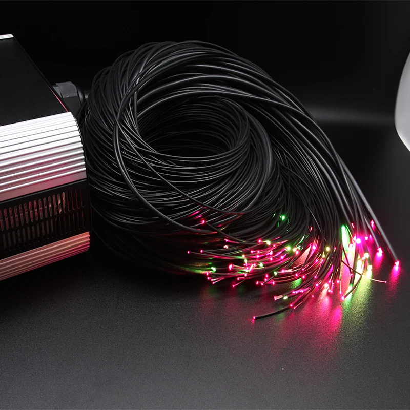
Chinese manufacturer fiber optic light with black jacket for swimming pool star sky effect decoration 