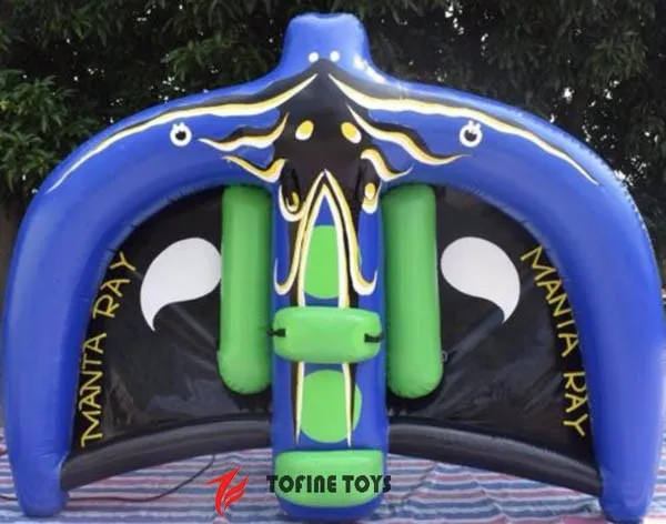 towable inflatable flying manta ray for water sports game