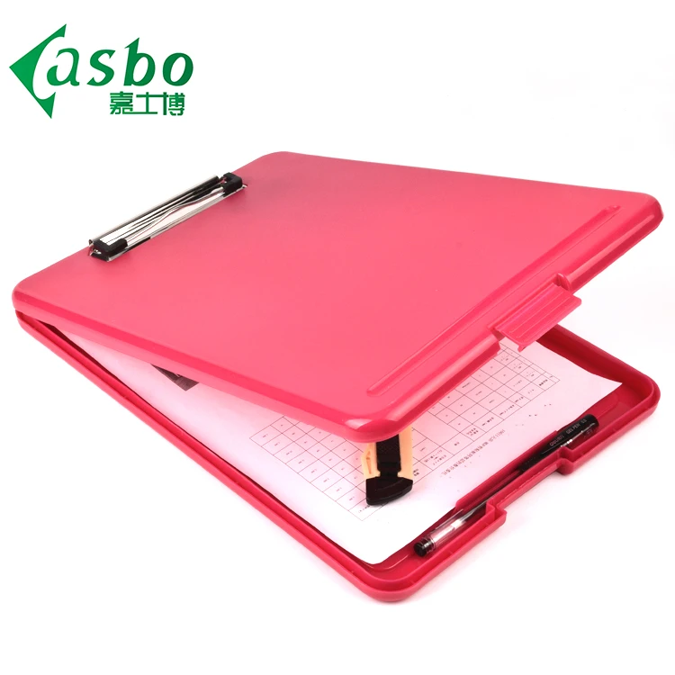 China factory pp material A4 size plastic storage clipboard