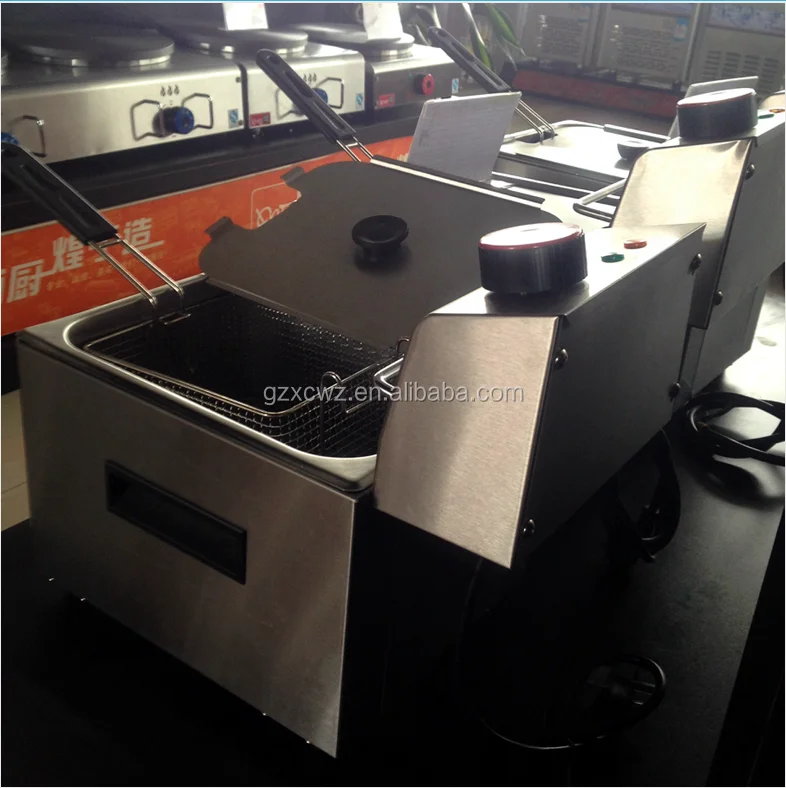 2018 China hot sale Factory Wholesale Electric 1 Tank 2 Basket Commercial Kfc Deep Fryer