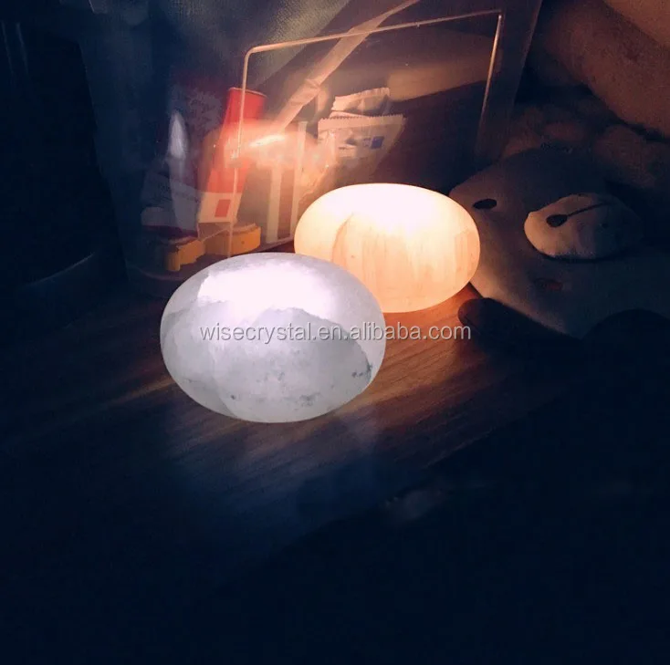 Reiki gemstone crystal oval selenite lamp Wholesale Rock stone