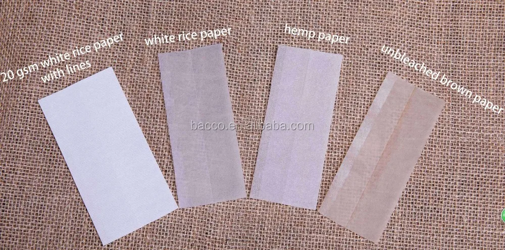 
king size slim Unbleached smoking rolling paper 