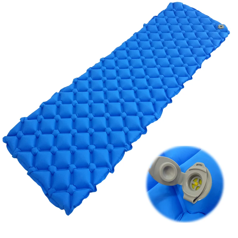 Rectangle Portable sleeping hiking camping pad air filled inflating mattress