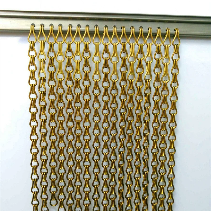 Aluminum Chain Link Curtains Used For Decorative Chain Fly Screen