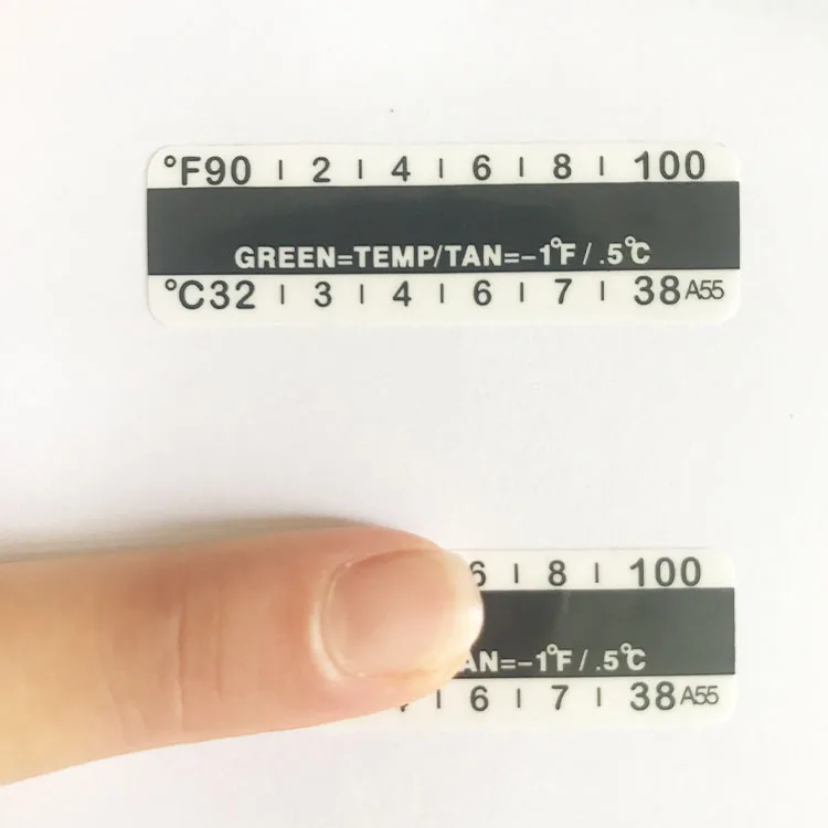 Индивидуальные термочувствительные этикетки красный/белый/синий Меняющие цвет наклейки самоклеющиеся