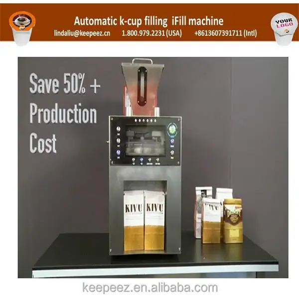 
Smart coffee pod packaging machine iFill800 for keurig coffee capsule /kcup filling sealing system manufacturers 