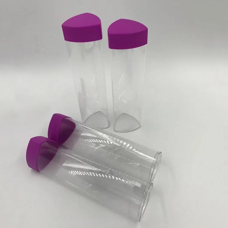 Multifunctional petg pvc clear triangle containers plastic tube packaging tube