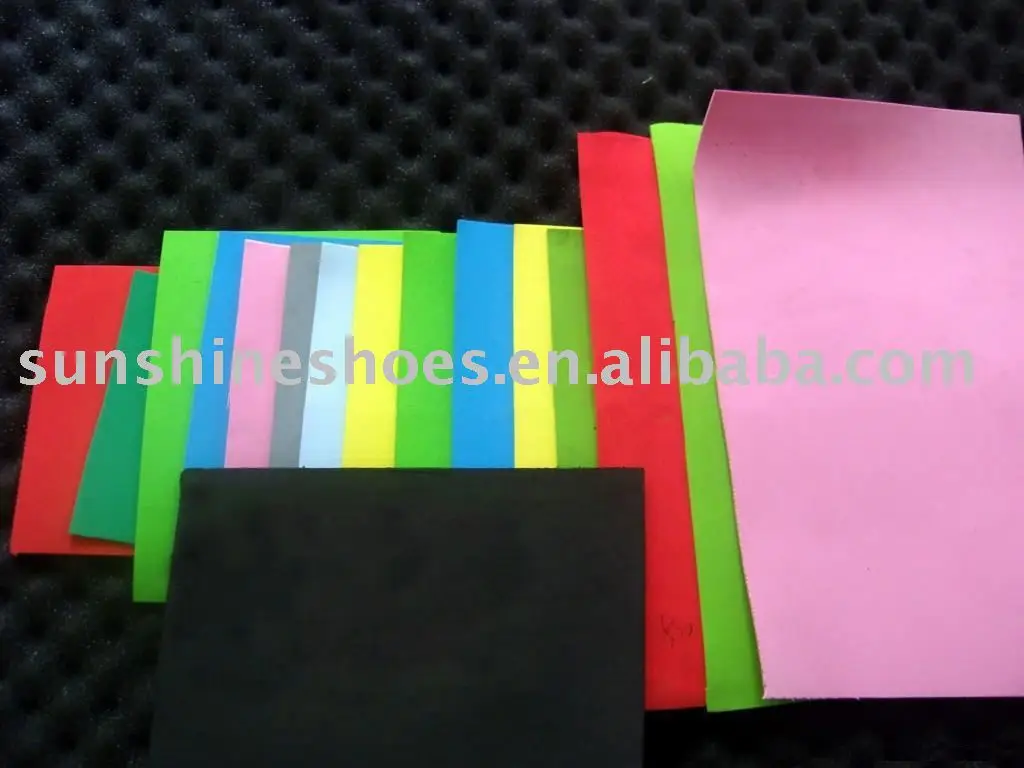 
brightly colored eva foam for shoes making 