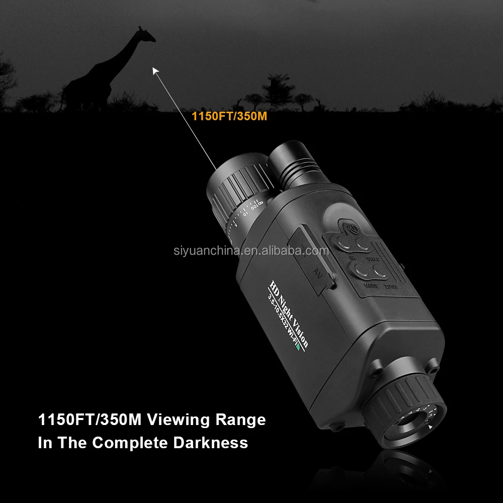 Bestguarder Wifi Digital Night Vision Monocular 350M  in dark with photo and video recording function