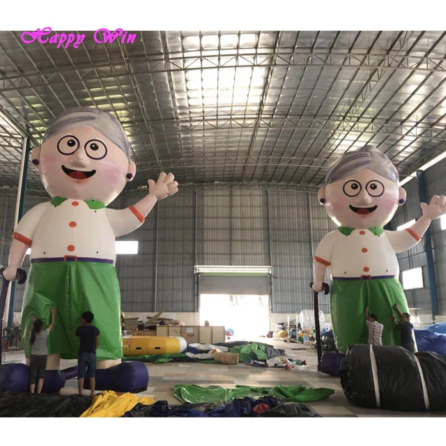 Custom Advertising Inflatable Grandma,old woman cartoon/ Inflatable Characters cartoon